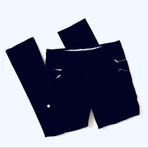 Tory Burch Black Knit Moto Pants S